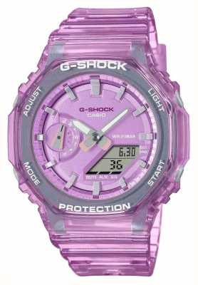 Casio G-shock unisex szkielet x metalowa tarcza różowy zegarek z galaretką GMA-S2100SK-4AER