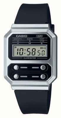 Casio Vintage a-100 cyfrowy zegarek z czarnej żywicy A100WEF-1AEF