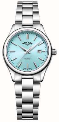 Rotary Damski zegarek z bransoletą ze stali nierdzewnej z niebieską tarczą oxford LB05092/77