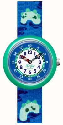 Flik Flak Nessie-niewiarygodny niebieski i zielony zegarek FBNP199