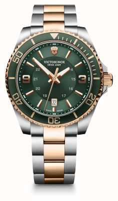 Victorinox Maverick duży dwukolorowy zegarek z zieloną tarczą 242008