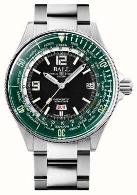 Ball Watch Company Inżynier master ii diver worldtime (42mm) zielona tarcza ze stali nierdzewnej DG2232A-SC-GRBK