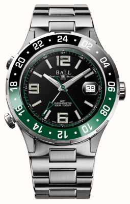 Ball Watch Company Limitowana edycja Roadmaster Pilot GMT zielono-czarna czarna ramka DG3038A-S3C-BK