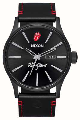 Nixon Skórzany strażnik Rolling Stones w kolorze czarno-czerwonym A1354-001-00
