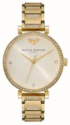 Olivia Burton Belgrave damski | nagie wybieranie | zestaw kryształów | złota bransoleta ze stali szlachetnej 24000002