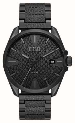 Diesel Męska ms9 | czarna tarcza | czarna bransoleta ze stali nierdzewnej DZ2161