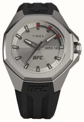 Timex x UFC Pro srebrna tarcza / czarny silikon TW2V57200