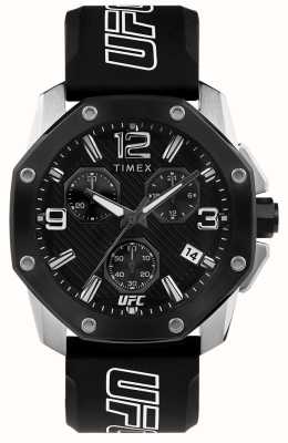 Timex x UFC X ikona chronografu ufc czarna tarcza / czarny silikon TW2V58600