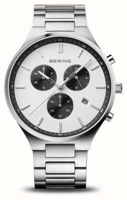 Bering Zegarek Titan | biała tarcza | tytanowa bransoletka 11743-704