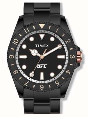 Timex x UFC Debiutancka czarna tarcza / czarna stal nierdzewna pvd TW2V56800