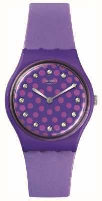 Swatch Bioceramiczny idealny fioletowo-fioletowy silikonowy zegarek SO31V100
