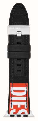 Diesel Pasek do zegarka Apple (42/44/45mm) czarny nylon DSS0005