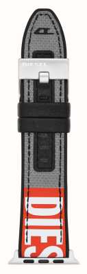 Diesel Pasek do zegarka Apple (42/44/45mm) szary nylon DSS0006