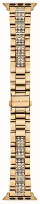 Michael Kors Pasek do zegarka Apple (38/40/41mm) ze stali nierdzewnej w kolorze złotym pvd MKS8021