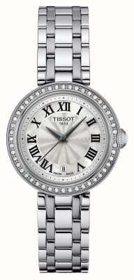 Tissot Bellissima | srebrna tarcza | zestaw diamentów | bransoleta ze stali nierdzewnej T1260106111300