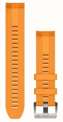 Garmin Tylko pasek do zegarka Quickfit® 22 marq — silikonowy pasek w kolorze błyszczącej pomarańczy 010-13225-04