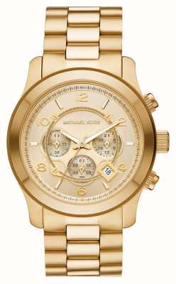 Michael Kors pas startowy | złota tarcza chronografu | złota bransoleta ze stali szlachetnej MK9074