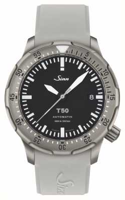Sinn Tytanowy zegarek do nurkowania T50 (bezel zabezpieczający przed uwięzieniem), szary silikon 1052.010
