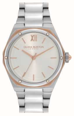 Olivia Burton Sport luxe hexa | biała tarcza | bransoleta ze stali nierdzewnej 24000070