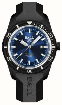 Ball Watch Company Limitowana edycja chronometru Engineer ii Skindiver Heritage (42 mm) z niebieską tarczą i czarną gumą DD3208B-P2C-BE