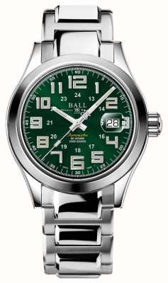 Ball Watch Company Inżynier m pionier | 40mm | edycja limitowana | zielona tarcza | bransoletka ze stali szlachetnej | tęczowe rurki NM9032C-S2C-GR2