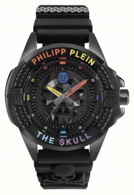 Philipp Plein Czarna tarcza $kull o wysokim stożku / czarny pasek PWAAA0621