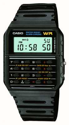Casio Kalkulator vintage (34,4 mm) cyfrowa tarcza / czarny pasek z żywicy CA-53W-1ER