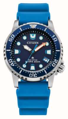 Citizen Promaster diver eco-drive (36,5 mm) niebieska tarcza / niebieski poliuretanowy pasek EO2028-06L