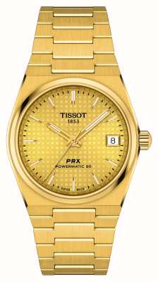 Tissot Prx powermatic 80 (35 mm) złota tarcza / złota pvd stal nierdzewna T1372073302100