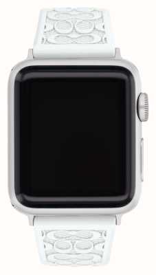 Coach Pasek do zegarka Apple (38mm/40mm/41mm), biały silikon 14700210