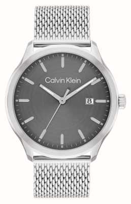 Calvin Klein Zdefiniuj męską (43 mm) szarą tarczę / stalową bransoletę typu mesh 25200352