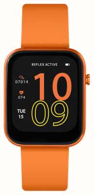 Reflex Active Wielofunkcyjny smartwatch Series 12 (38 mm) z cyfrową tarczą / silikonem w kolorze cytrusowo-pomarańczowym RA12-2155