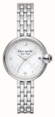 Kate Spade Biała tarcza Chelsea Park (32 mm) i bransoleta ze stali nierdzewnej KSW1760