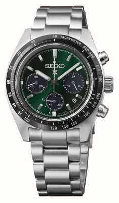 Seiko Prospex „głęboki zielony” chronograf słoneczny ze speedtimerem (39 mm), zielona tarcza / stal nierdzewna SSC933P1