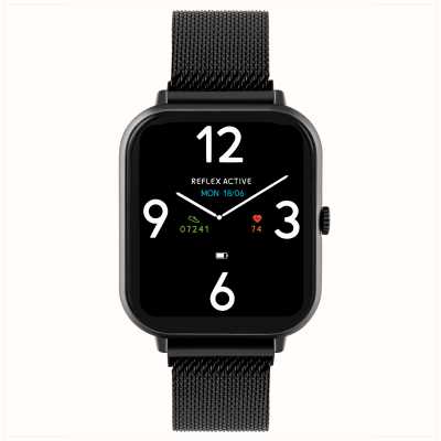 Reflex Active Wielofunkcyjny smartwatch Series 23 (39 mm) z cyfrową tarczą i czarną siateczką ze stali nierdzewnej RA23-4076