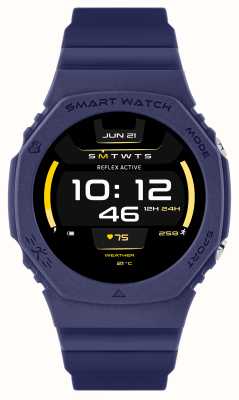 Reflex Active Sportowy, wielofunkcyjny smartwatch Series 26 (42 mm) z cyfrową tarczą / niebieskim silikonem RA26-2181