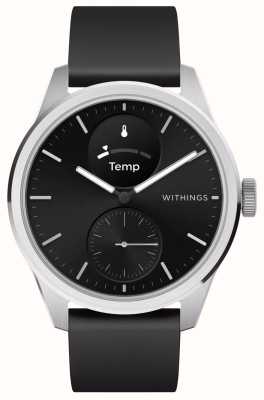 Withings Scanwatch 2 - hybrydowy smartwatch z czarną hybrydową tarczą ekg (42mm) / czarnym silikonem HWA10-MODEL 4-ALL-INT