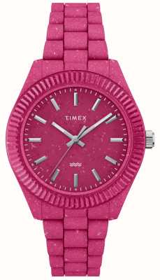 Timex Damska klasyczna, oceaniczna (37 mm) różowa tarcza i różowy materiałowy pasek #tide ocean TW2V77200