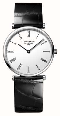 LONGINES La grande classique de longines (29 mm) biała tarcza / czarna skóra L45124112