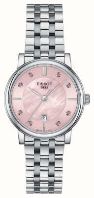 Tissot Carson Premium Lady (30 mm) różowa tarcza z masy perłowej / bransoleta ze stali nierdzewnej T1222101115900