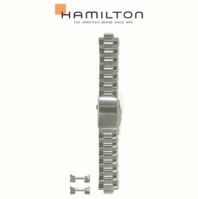 Hamilton Straps Tylko pasek ze stali nierdzewnej 22 mm w kolorze khaki H695775103