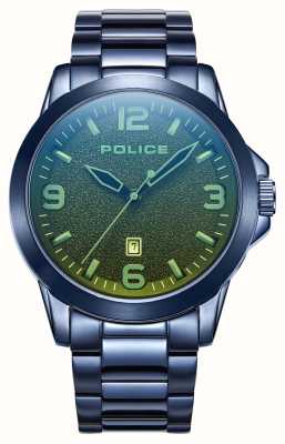 Police Datownik kwarcowy (47 mm) z czarną tarczą w kolorze szkła / niebieską bransoletą ze stali nierdzewnej PEWJH2194503