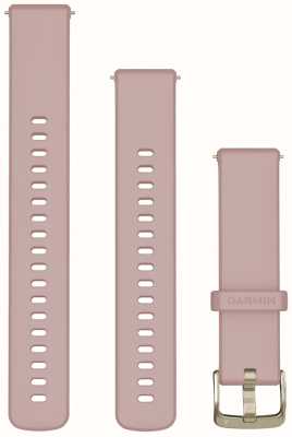 Garmin Opaski z mechanizmem szybkiego uwalniania (18 mm), miękkie, silikonowe złote elementy w kolorze pudrowego różu 010-13256-03