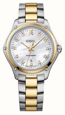 EBEL Discovery – tarcza z 11 diamentów (33 mm) z masy perłowej / dwukolorowa bransoleta ze stali nierdzewnej 1216531