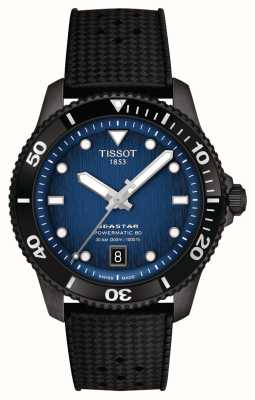 Tissot Seastar 1000 powermatic 80 (40 mm) niebieska tarcza z czarnym gumowym paskiem T1208073704100
