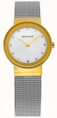 Bering Damski zegarek ze srebrnej siatki Time 10126-001