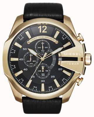 Diesel Męski mega Chief zegarek z chronografem w złotym tonie DZ4344