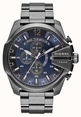 Diesel Mega główny zegarek chronograf z niebieską tarczą DZ4329