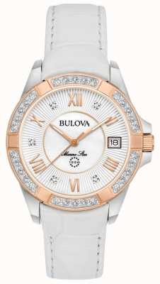 Bulova Womans morska gwiazda diamentowa biel 98R233