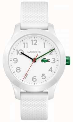 Lacoste 12.12 zegarek dziecięcy biały gumowy pasek 2030003
